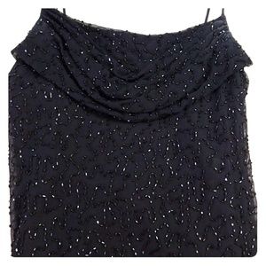 🖤 Marina Full Length Black Beaded Gown